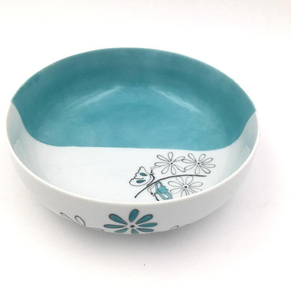 Petite assiette creuse en porcelaine Flores - Assiette, Assiette creuse - Peint main Paris