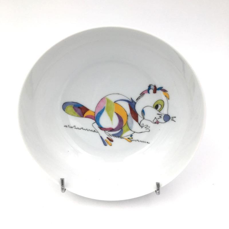 Assiette creuse en porcelaine peinte à la main Castor Léo - Assiette - Peint main Paris