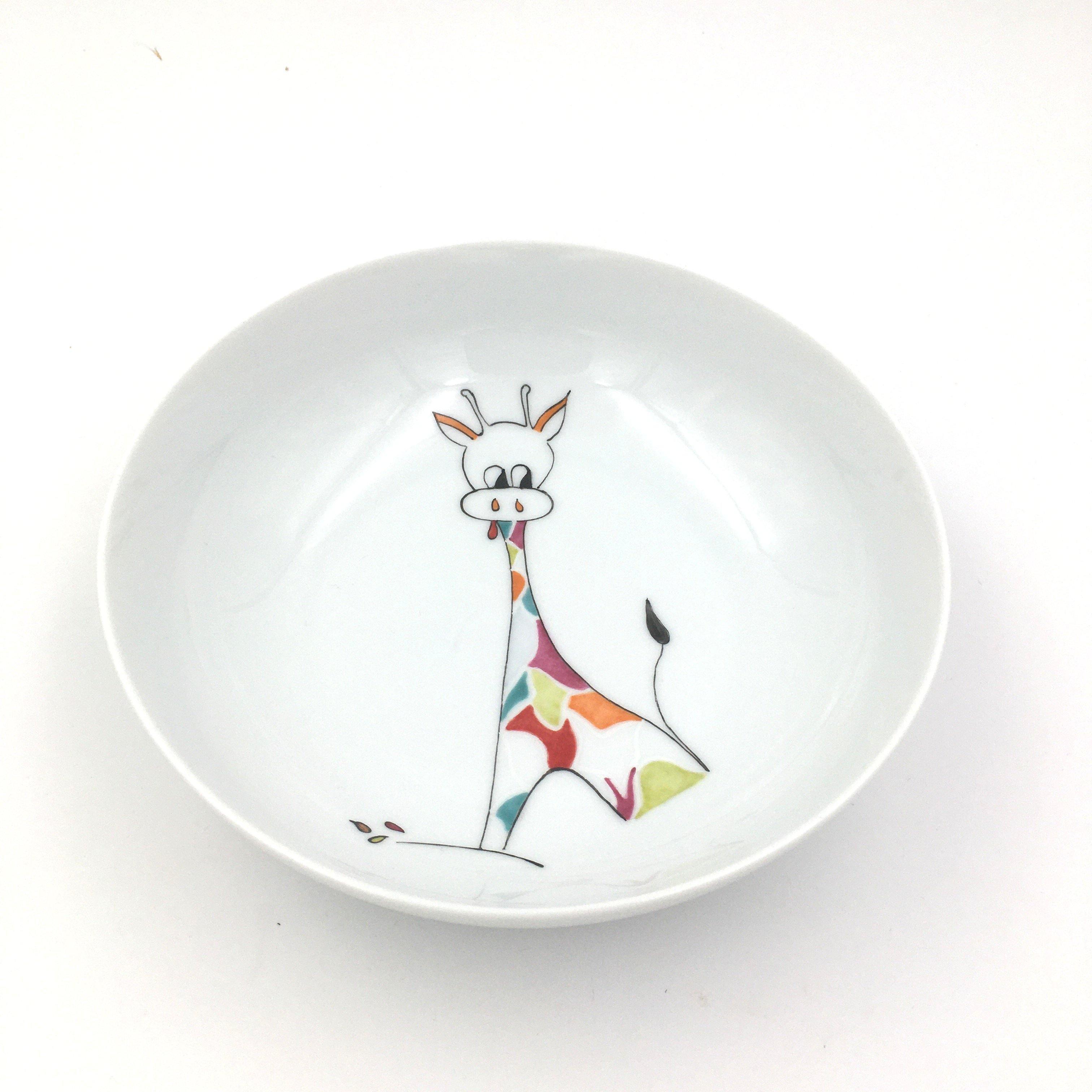 Assiette creuse 19 cm Souvenirs d'enfance en porcelaine décoration enfant