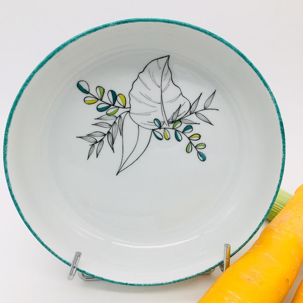 Assiette creuse porcelaine peint-main | Evasion