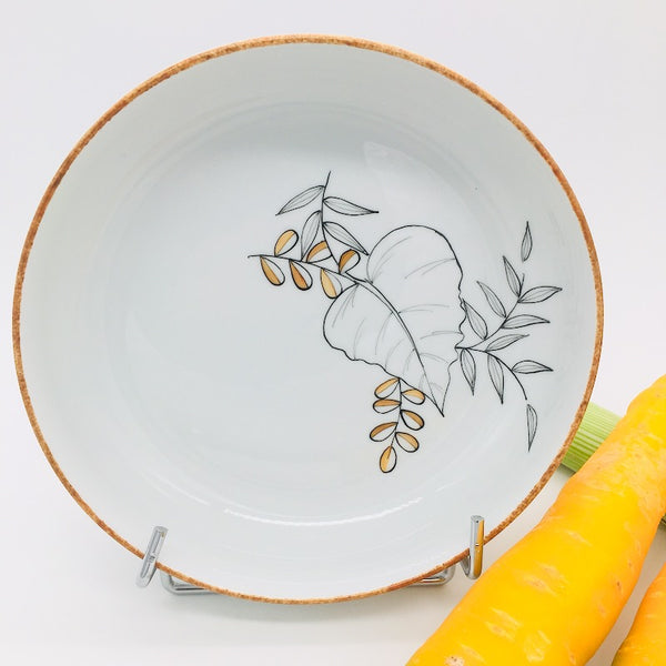 Assiette creuse porcelaine peint-main | Evasion