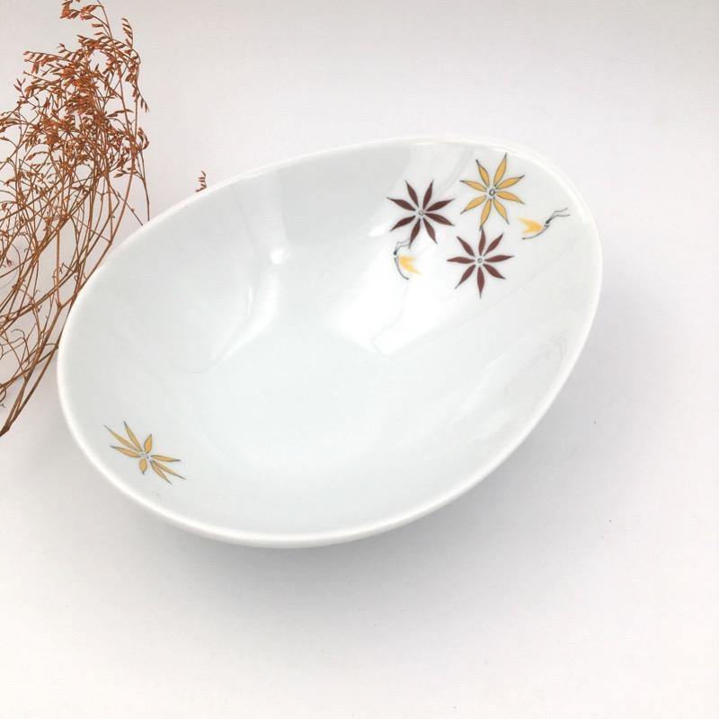 Saladier ou Assiette creuse en porcelaine Flores papillon jaune - Assiette, Assiette creuse, Saladier - Peint main Paris