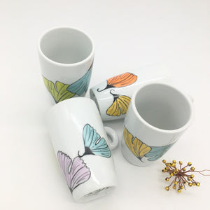 Tasse en porcelaine peinte-main | Ginkgo
