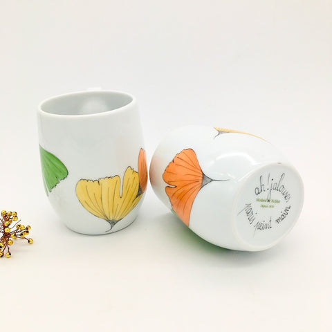 Mug en porcelaine peint-main | Ginkgo