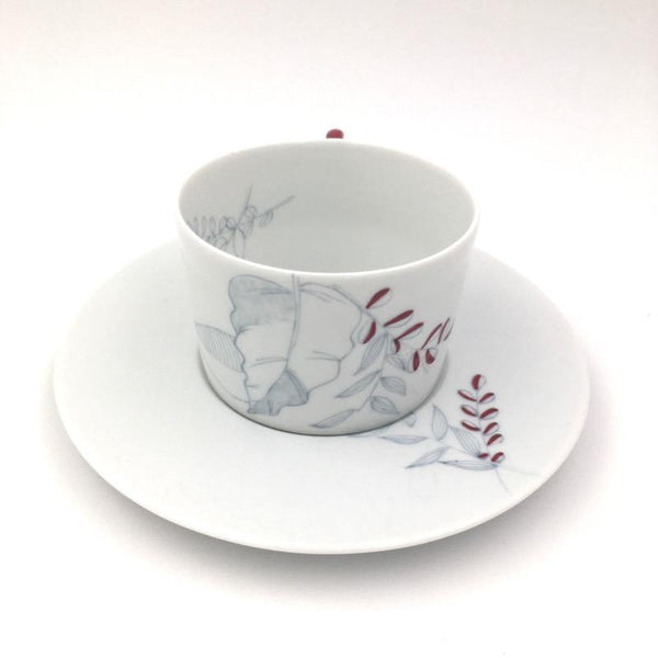 Tasse à thé et sous-tasse en porcelaine Evasion - Tasse, Tasse à thé - Peint main Paris