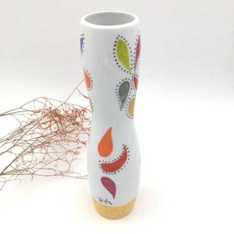 Vase en porcelaine Massaï - Soliflore, Vase - Peint main Paris